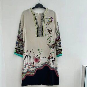 Silk Dress with pockets Bell sleeves